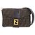 Vintage Fendi Canvas-Leder Schultertasche