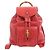 Gucci Bamboo Leder Rucksack Vintage Rot