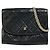 Chanel Vintage Round Flap em lambskin acolchido Small Preto
