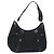 Borsa a spalla Salvatore Ferragamo in tela nera e argento autentica BA3712 Nero