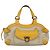 Bolso de mano Gancini de lona amarilla y plata de Salvatore Ferragamo Auth 128676 Amarillo - vista 2