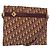 Borsa a spalla in tela Trotter Christian Dior rossa oro Auth BA3780 Rosso D'oro