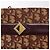 Borsa a spalla in tela Trotter Christian Dior rossa oro Auth BA3780 Rosso D'oro - vista 14