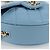 CHANEL Borsa a Spalla Matelassé con Catena in Pelle di Agnello Blu Oro CC Auth 127168SM D'oro - vista 14