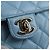 CHANEL Borsa a Spalla Matelassé con Catena in Pelle di Agnello Blu Oro CC Auth 127168SM D'oro - vista 18