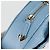 CHANEL Borsa a Spalla Matelassé con Catena in Pelle di Agnello Blu Oro CC Auth 127168SM D'oro - vista 22