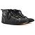CHANEL - Sneakers alte Chanel CC in pelle nera (taglia 38,5) Nero