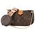 LOUIS VUITTON - Borsa a tracolla Multi pochettes accessori Louis Vuitton in tela monogrammata Marrone