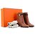 Kelly HERMÈS - Stivaletti Saint Germain Hermès in pelle marrone (T39) Argento - vista 7