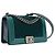 CHANEL - Borsa a spalla Chanel Boy in tweed blu anatra e pelle - vista 2