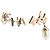 CHANEL - Boucles d'oreilles Chanel en métal doré champagne - vue 2