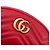 GUCCI - Marsupio GG Marmont Gucci in pelle a zigzag rossa - vista 5