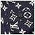 LOUIS VUITTON - Camicia da pigiama Monogram Louis Vuitton in seta blu navy e bianca (T36) - vista 2