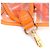 FENDI - Pochette per telefono Fendi FF in pelle arancione e PVC - vista 4