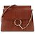 CHLOÉ - Borsa a tracolla Faye Chloé in pelle effetto coccodrillo marrone