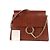 CHLOÉ - Borsa a tracolla Faye Chloé in pelle effetto coccodrillo marrone - vista 10