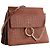 CHLOÉ - Borsa a tracolla Faye Chloé in pelle effetto coccodrillo marrone - vista 2