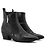SAINT LAURENT - Stivaletti Saint Laurent Beat in pelle nera (Taglia 36,5) Nero