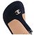 CHANEL - Mules in suede blu navy con tacco di Chanel (taglia 38,5) - vista 4