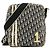 DIOR - Borsa a spalla Dior in tela nera e bianca Nero