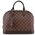 LOUIS VUITTON - Bolsa Louis Vuitton Alma PM em canvas xadrez ébano