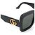 Occhiali da sole GG Gucci in plastica nera Nero - vista 3