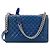 CHANEL - Borsa a spalla Chanel Boy in pelle verniciata blu - vista 3