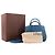 LOUIS VUITTON - Borsa Louis Vuitton Montaigne PM in pelle empreinte blu - vista 11