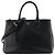 PRADA - Borsa Galleria Prada in pelle nera grana Nero