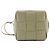 BOTTEGA VENETA - Borsa a spalla Bucket Cassette in pelle verde mare - vista 3
