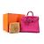 HERMÈS - Borsa Hermès Haut à Courroie 30 in pelle granata fucsia Rosa - vista 12
