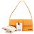 JACQUEMUS - Borsa a spalla lunga Jacquemus Bambino in nubuck albicocca Arancione - vista 8