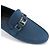 LOUIS VUITTON - Mocassini Hockenheim Louis Vuitton in pelle blu grana (Taglia 39) - vista 4