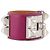 HERMÈS - Bracciale Collier de Chien di Hermès in pelle viola (T4) Porpora - vista 4