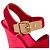 LOUIS VUITTON - Sandali con zeppa Louis Vuitton in denim rosso e suede (taglia 37,5) - vista 4
