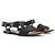LOUIS VUITTON - Sandali Louis Vuitton in pelle nera (taglia 36) Nero