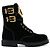 BALMAIN - Stivaletti Balmain Eagle in velluto nero (Taglia 37) - vista 2