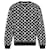 LOUIS VUITTON - Louis Vuitton schwarzer und weißer Baumwollpullover mit Monogramm (M)