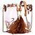Christian Louboutin LOUBOUTIN - Borsa a spalla trasparente in plastica Louboutin Marie Jane Marrone