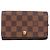 LOUIS VUITTON - Louis Vuitton Trésor Geldbörse aus schwarzem Schachbrett-Canvas Braun