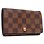 LOUIS VUITTON - Louis Vuitton Trésor Geldbörse aus schwarzem Schachbrett-Canvas Braun - Ansicht 2