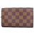 LOUIS VUITTON - Louis Vuitton Trésor Geldbörse aus schwarzem Schachbrett-Canvas Braun - Ansicht 6