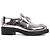 PRADA - Prada Chocolate loafers in silver leather (T36) Argento - vista 2