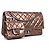CHANEL - Borsa a spalla piccola Cargo 2.55 in pelle bronzo rugosa - vista 3