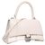 BALENCIAGA - Sac à épaule Hourglass Small en cuir blanc embossé python - vue 2