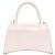 BALENCIAGA - Sac à épaule Hourglass Small en cuir blanc embossé python - vue 3