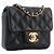 CHANEL - Chanel Classic/Timeless micro shoulder bag in black smooth leather - view 2