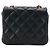 CHANEL - Chanel Classic/Timeless micro shoulder bag in black smooth leather - view 3