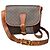 Triomphe Céline Vintage Celine Monogramm Leder Umhängetasche braun