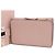 Cartera trifold de cuero L-Zip Miu Miu rosa - vista 2